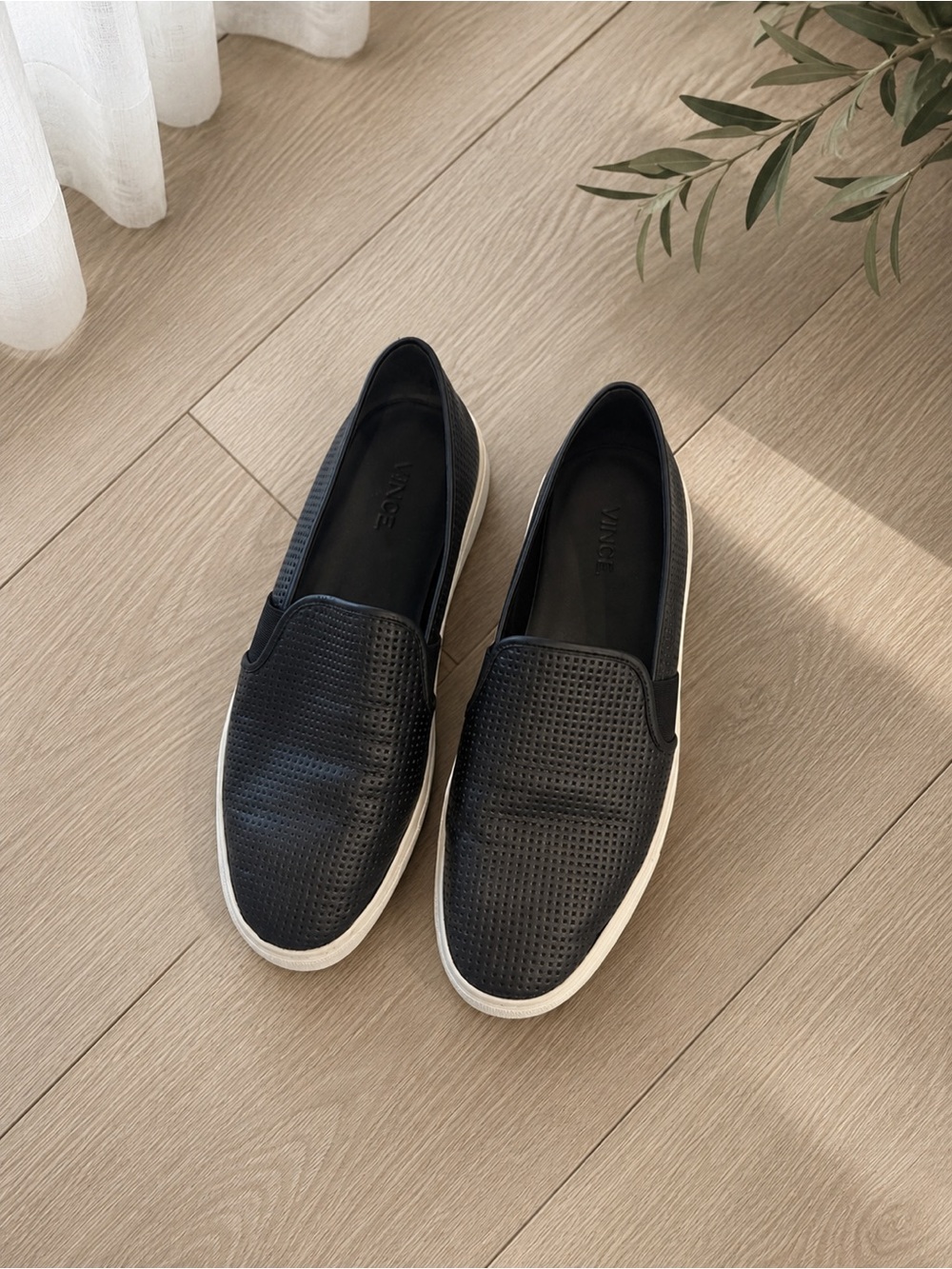 Vince -Blair Perforated Leather Slip-On